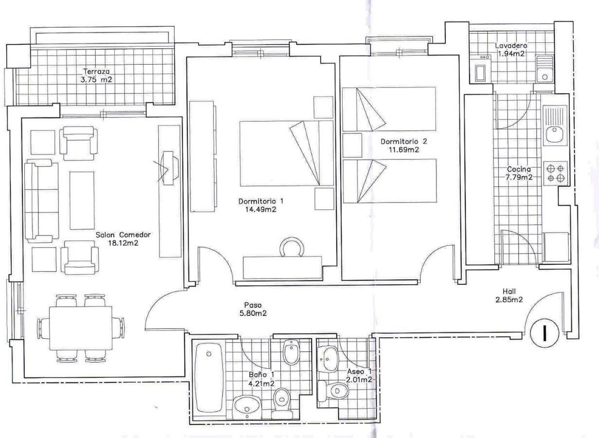 Apartamento 2 Dormitorios En La Mejor Zona De Roquetas 滨海罗克塔斯 外观 照片